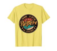 Humour Pépère Homme Mythe Légende Idée Anniversaire Papa T-Shirt, Homme, Citron, XL