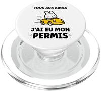 Humour permis de Conduire Tous aux abris J'Ai Mon Permis PopSockets PopGrip pour MagSafe