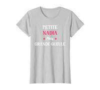Humour Petite Nadia mais Grande Gueule Prénom Nadia T-Shirt, Femme, Argent, M