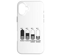 Humour plongée Bouteille Niveaux de Pression Bonheur en Bars Coque pour iPhone 16 Plus