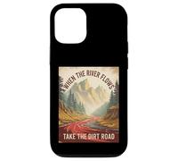 Humour pour Adulte avec Inscription « When The River Flows Take Dirt Road » Coque pour iPhone 12/12 Pro