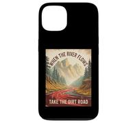 Humour pour Adulte avec Inscription « When The River Flows Take Dirt Road » Coque pour iPhone 13