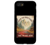 Humour pour Adulte avec Inscription « When The River Flows Take Dirt Road » Coque pour iPhone SE (2020) / 7/8