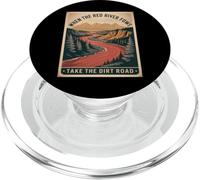 Humour pour Adulte avec Inscription « When The River Flows Take Dirt Road » PopSockets PopGrip pour MagSafe