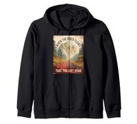 Humour pour Adulte avec Inscription « When The River Flows Take Dirt Road » Sweat à Capuche