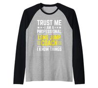 Humour Professionnel de Coach de Saut Long Amusant Manche Raglan