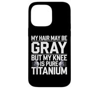 Humour Prothèse du Genou Titane Chirurgie Genou Coque pour iPhone 14 Pro Max