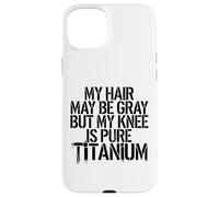 Humour Prothèse du Genou Titane Chirurgie Genou Coque pour iPhone 15 Plus