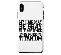 Humour Prothèse du Genou Titane Chirurgie Genou Coque pour iPhone XS Max