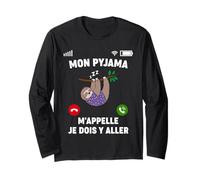Humour Pyjama M'appelle | Animal Paresseux Nuit Dormir Manche Longue
