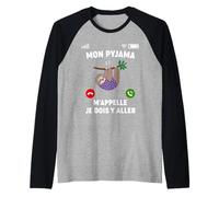 Humour Pyjama M'appelle | Animal Paresseux Nuit Dormir Manche Raglan