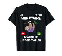 Humour Pyjama M'appelle | Animal Paresseux Nuit Dormir T-Shirt