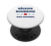 Humour râleuse Amour Drole Femme adorale râleuse boudeuse PopSockets PopGrip Adhésif