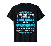 Humour réalisateur et Beau Gosse Cadeau Métier T-Shirt