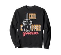 Humour Reine du Café Glacé Caffeine et Style Puissance Sweatshirt
