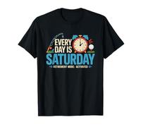 Humour Retraite Jeune Retraité Chaque Jour Samedi Calendrier T-Shirt