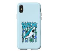 Humour rétro Amusant Requin océan Plage Amoureux Bite Me Summer Humor Coque pour iPhone X/XS
