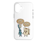 Humour Salle de Bain Humour Brosse à Dents Papier Toilette Meme Coque pour iPhone 16