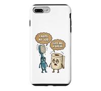 Humour Salle de Bain Humour Brosse à Dents Papier Toilette Meme Coque pour iPhone 7 Plus/8 Plus