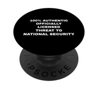 Humour Sarcastique drôle Dessins Menace à la sécurité Nationale PopSockets PopGrip Adhésif
