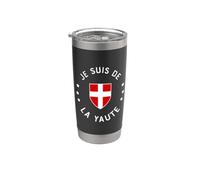 Humour Savoie Je suis de la Yaute Drapeau savoyard Gobelet isotherme en acier inoxydable double paroi