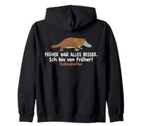Humour Schnabeltier Humour Früher War Alles Besser Sweat à Capuche
