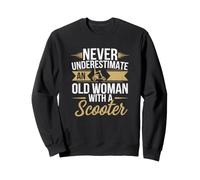 Humour Scooter pour Femme Senior Conductrice Sweatshirt