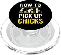 Humour Sec drôle Comment ramasser des Poussins Instructions sarcastiques PopSockets PopGrip pour MagSafe