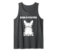 Humour Slogan Humoristique Simple Rien à Foutre Débardeur, Homme, Chiné Foncé, L