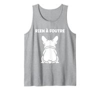 Humour Slogan Humoristique Simple Rien à Foutre Débardeur, Homme, Gris Chiné, M