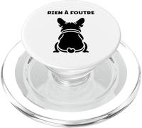Humour Slogan Humoristique Simple Rien à Foutre PopSockets PopGrip pour MagSafe