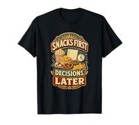 Humour Snacks décisions Typographie Amusante T-Shirt