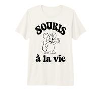 Humour Souris à la Vie - Jeu de Mot drôle et optimiste T-Shirt Haut de Gamme