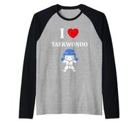 Humour Sport Art Martial coréen Simple i Love Taekwondo Manche Raglan