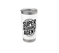 Humour super agent d'assurance pour les amateurs d'assurance Gobelet isotherme en acier inoxydable double paroi
