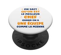 Humour Super Chef équipe on Sait qu'on est Le Meilleur Chef PopSockets PopGrip Adhésif