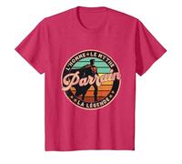 Humour Super Parrain Légendaire Idée Cadeau Parrain Baptême T-Shirt, Enfant, Rouge Chiné, 8 Ans