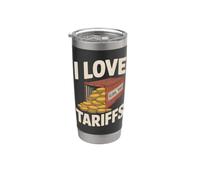 Humour sur le commerce mondial I Love Tariffs Gobelet isotherme en acier inoxydable double paroi