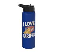 Humour sur le commerce mondial I Love Tariffs Stainless Steel Insulated Water Bottle