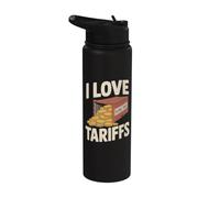 Humour sur le commerce mondial I Love Tariffs Stainless Steel Insulated Water Bottle