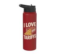 Humour sur le commerce mondial I Love Tariffs Stainless Steel Insulated Water Bottle
