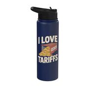 Humour sur le commerce mondial I Love Tariffs Stainless Steel Insulated Water Bottle