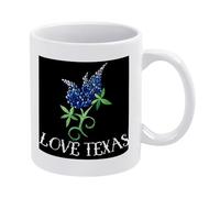 Humour Tasses de Petit déjeuner I Love les Bluebonnets du Texas Tasse À Café en porcelaine avec poignée Tasses à café pour Femme Fête des Pères 330ml
