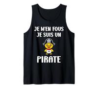 Humour tête de mort Pirate j'men fous je suis un Pirate Débardeur