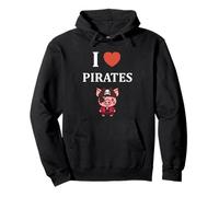 Humour tête de mort Pirate simple i love Pirates Sweat à Capuche