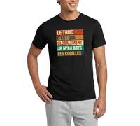 Humour Tshirt Globalement Je m'en Bats Les Couilles T Shirt Homme