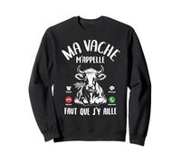 Humour Vache Motif Drole Femme Fille Ado Ma Vache m'appelle Sweatshirt