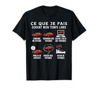 Humour Voiture Ce Que Je Fais Durant Mon Temps vintage Drôle T-Shirt