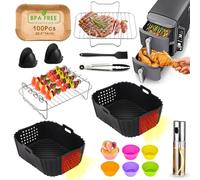 HUMTEOXI Accessoires pour friteuse à air Ninja, accessoires pour friteuse à air Ninja Double Stack XL SL400EU 9,5 L, accessoires pour friteuse à air à double panier SL400EU SL400EUCP, sans BPA