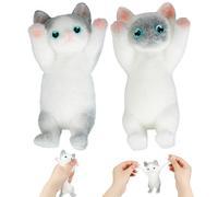 Humtudeit 2 pièces Taba Squishy Kit, Fufu Géant Anti-stress, Squishi Patte de Chat, Squishy Giants, Jouet Chat Anti-Stress Jouets de Serrage de Liens, Squishy Katze Pfote